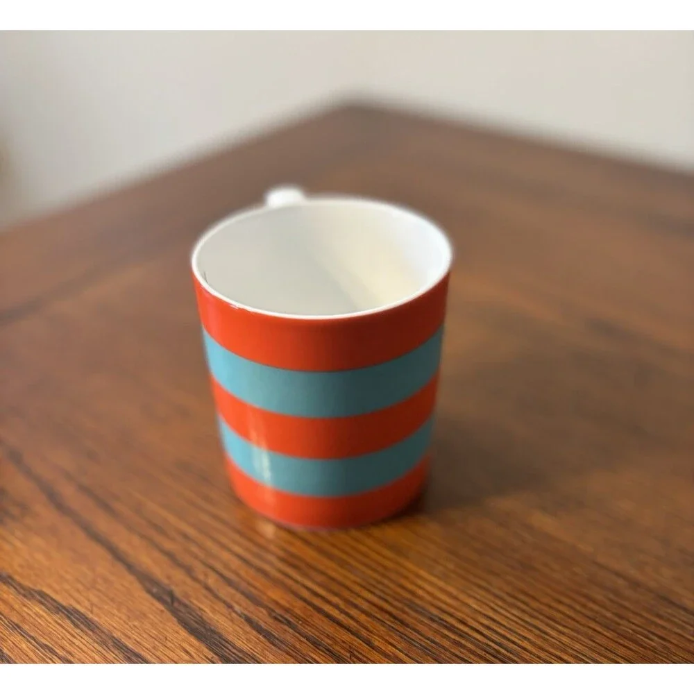 Kate Spade NY Wickford Red Letter M Day Lenox Red I Orange & Teal Stripes MUG - Picture 5 of 8